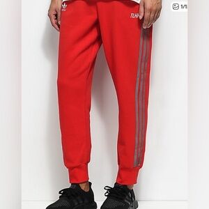 Men’s ADIDAS TRAP LORD FERG SKATEBOARDING Sweats Red joggers